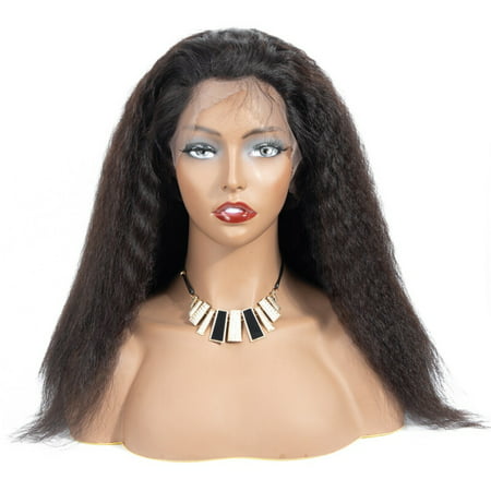 BEAUDIVA Brazilian 360  Kinky Straight Human Hair Wigs 130% Lace Wigs With Full End