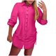 thumbnail image 2 of mfyjkho Vestidos para mujer, Vestido informal liso de manga larga con cuello vuelto y botones en ambos lados para mujer Vestidos maxi para mujer xxl, 2 of 6