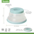 thumbnail image 3 of Tovolo Microwave Splatter Cover for Food, 3-Pack (Blue Haze) - Collapsible & Vented Silicone Splatter Guard Lid - Microwave Plate & Dish Cover with Handle - BPA-Free Kitchen Gadget for Meal Prep, 3 of 6