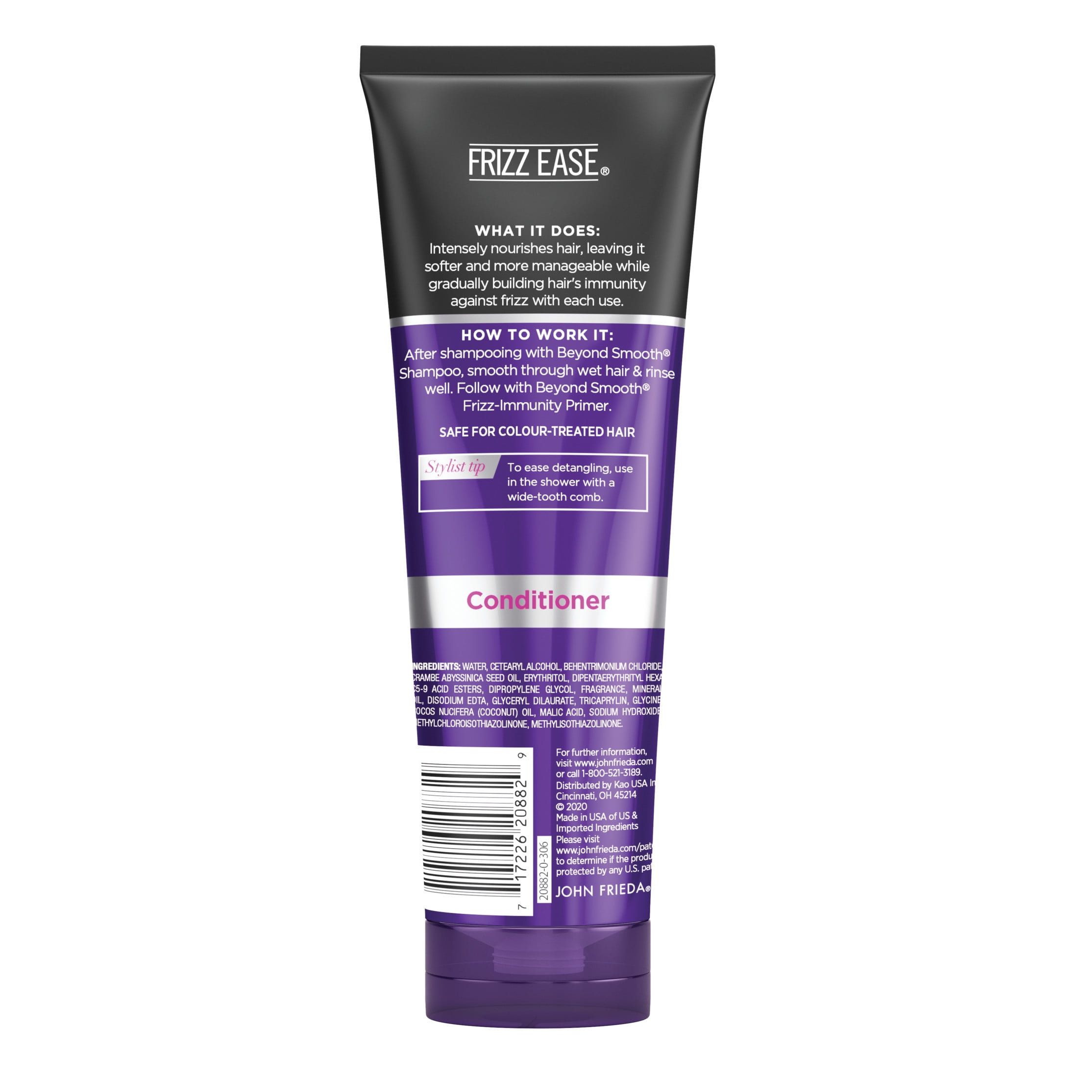 John Frieda Frizz Ease Beyond Smooth Conditioner, for Dry, Damaged Hair, Coconut Bliss, 8.45 oz