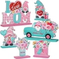 thumbnail image 2 of HUASHENG Mother's Day Wooden Center Decoration Warm Dining Table Ornament For Mother's Day Parties, 2 of 5
