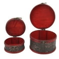 thumbnail image 2 of Caja decorativa de almacenamiento de joyería vintage, 2 piezas, caja de tesoro de madera vintage, caja de joyería con relieve floral, verdadera excelencia Jadeshay A, 2 of 8