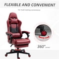 thumbnail image 6 of JERFIT Red Racing Gaming Chair, High-Back Recliner with Footrest and Lumbar Support, 6 of 9