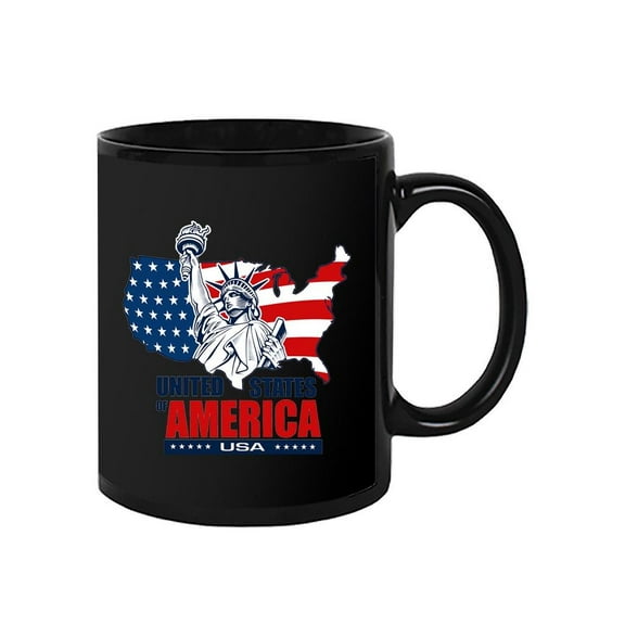 Statue Of Liberty With Usa Map. Mug -Image by Shutterstock,