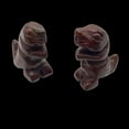 thumbnail image 3 of T-Rex Dinosaur Jasper Tyrannosaurus Rex Animal Beads | 21x18.5x8mm | Red | 2 Beads, 3 of 12