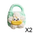 thumbnail image 1 of 2x Funda Para Auriculares Mini Bolso De Punto Hecho A Mano Bolsa Para Cables Tejida A Crochet Verde Claro, 1 of 9