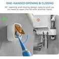 thumbnail image 4 of 2-Pack Single Slot Toothbrush Holders with Cover - Wall Mounted Waterproof & Dustproof Organizer for Bathroom & Shower, No Drill Adhesive Mount (Brown), 4 of 7