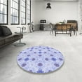 thumbnail image 4 of Ahgly Company Machine Washable Indoor Rectangle Transitional Heavenly Blue Area Rugs, 7' x 9', 4 of 7