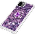 thumbnail image 6 of case for Samsung Galaxy A22 5G Case (Not 4G),Creativity Clear Quicksand Glitter Flowing Liquid Floating Soft TPU Case w/Stand Bling Diamond Sparkle Phone Cover for Samsung Galaxy A22 5G  Purple, 6 of 14