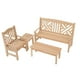 thumbnail image 4 of Juguete de casa de muecas Decoración de casa de muecas al aire libre, Mesas de casa de muecas Sillas, Madera para regalo de casa de muecas 1:12Toys Fyydes Descripción de la referencia, 4 of 6