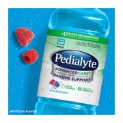 Pedialyte AdvancedCare Electrolyte Solution, Blue Raspberry, 1 Liter, Pack of 8
