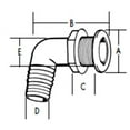 thumbnail image 2 of T-H Marine 90 Degree Angled Thru Hull Fitting Chemical Resistant 1-1/2" TH1590DP, 2 of 2