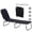 Black, variant on Outdoor Chaise Lounges with Canopy - Folding & Adjustable Beach Lounge Chair - 265lbs Capacity