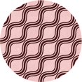 thumbnail image 1 of Ahgly Company Machine Washable Indoor Round Transitional Brown Red Area Rugs, 3' Round, 1 of 7
