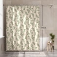 thumbnail image 3 of Sanmadrola Shower Curtain Floral Plant Shower Curtain Set with Tassels, Heavy Duty Faux Cotton Linen Cottagecore Boho Vintage Rustic Shower Curtains with Hooks for Bathroom Decor, 72x72 in, 3 of 8