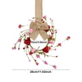 thumbnail image 5 of Valentines Day Wreath for Cabinet Front Door, 11" Red Pink Heart Wreath with Artificial Hearts & Berries,Valentine's Day Bow Wreaths for Wedding Window Home Wall Indoor Decor, 5 of 9