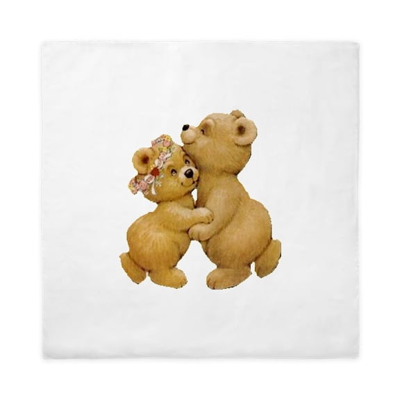 CafePress - Cute Dancing Teddy Bears - Queen Duvet