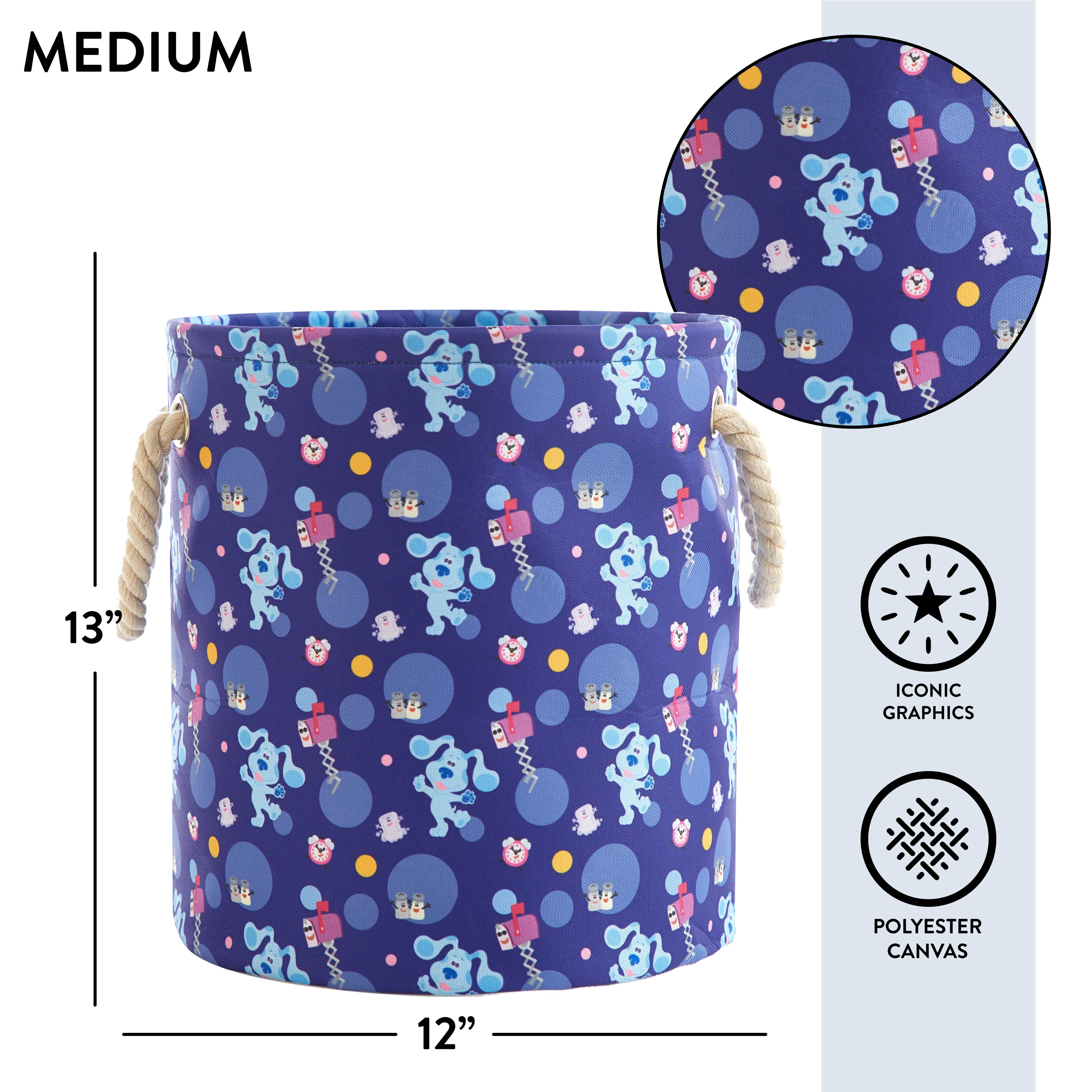Blues Clues Kids Fabric Round Nestable Storage Bin Set, 3-Piece