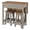 Gray wash stain & top and seats in antique brown., variant on Bridge Brazil Solid Pine Drop Leaf Table 3-piece Dining Set Antique brown color stain.
