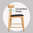 thumbnail image 6 of 2xhome Solid Wood Farmhouse 25" Counter Stools with PU Leather Cushion Seat, Modern Accent Dining Elbow Chair Barstool (Natural Set of 2), 6 of 15