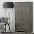 thumbnail image 1 of South Shore Versa 2-Door Armoire with Drawers, in Gray Maple, 1 of 12