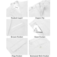 thumbnail image 6 of COOFANDY Men's 2 Piece Double Breasted Suits Slim Fit Tuxedo Jacket and Dress Pants Set for Wedding Business Prom, 6 of 6