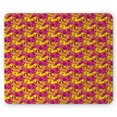 thumbnail image 1 of Exotic Mouse Pad, Modern Pattern with Vibrant Tropical Leaves Jungle Foliage, Rectangle Non-Slip Rubber Mousepad, Yellow Dark Magenta, by Ambesonne, 1 of 2