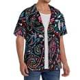 thumbnail image 2 of Balery Paisley Camisa Casual de Manga Corta con Botones para Hombre, Texturizada, Estilo Cubano, para Playa, Verano-XX-Large, 2 of 5