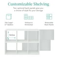thumbnail image 4 of Best Choice Products 6-Cube Bookshelf, 13.5in Display Storage System, Organizer w/ Removable Back Panels - White, 4 of 9