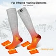 thumbnail image 4 of Sun Will Rechargeable Electric Heated Socks for Men Women,2200mAh Battery Powered Heating Socks Gray S-XL, 4 of 8