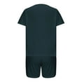 thumbnail image 5 of Viluyesy Tops Elastic Waist Short Pants 2PC Women V-Neck T-Shirt and Shorts Set Shirt and Shorts Sets Two PC Navy Size M, 5 of 5