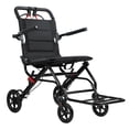 thumbnail image 4 of Anvazise Lightweight Foldable Transport Wheelchair,Manual Wheelchair,Adults Transport Chair, Compact Travel Chair,Narrow Doorways Wheel Chair,Hand Push Mobility Scooter with Pull Bar,17.7 Inches, 4 of 8