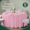 thumbnail image 2 of Exquisite 12-Pack Disposable 120-Inch Round Pink Plastic Tablecloths for Parties, 2 of 6