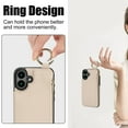 thumbnail image 2 of for iPhone 16 Plus Wallet Case with Card Holders for Women Girls, Zipper Protective PU Leather Case with Finger Ring RFID Protective Kickstand for iPhone 16 Plus, White, 2 of 8