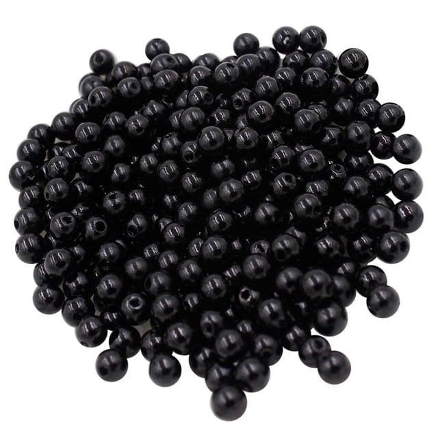 jifeng Lot de 130 Perles Intermédiaires en Plastique Perles Intermédiaires Entretoises Bijoux Noir