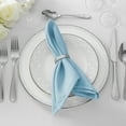 thumbnail image 5 of Lann's Linens Set of 12 Reusable Cloth Dinner Napkins, 17-inch Polyester Fabric Napkins for Holidays, Weddings and Events, Machine Washable, Baby Blue, 5 of 8