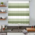 thumbnail image 5 of Sage Green White Striped Sheer Curtains 54 Inches Long, Farmhouse Stripes Light Filering Curtains, Breathable Simi Curtain Privacy Drapes for Kitchen Bathroom Nursery Small Window Treatment, 5 of 9