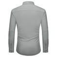 thumbnail image 6 of Youclos Men's Stretch Dress Shirts Long Sleeve Button Down Shirt Wrinkle-Free, 6 of 7