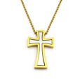 thumbnail image 2 of Catholic Cross 14K Yellow Gold Jesus Christ Amulet Pendant Necklace Men Gold Color Chain Necklaces Jewery colar de cruz, 2 of 7