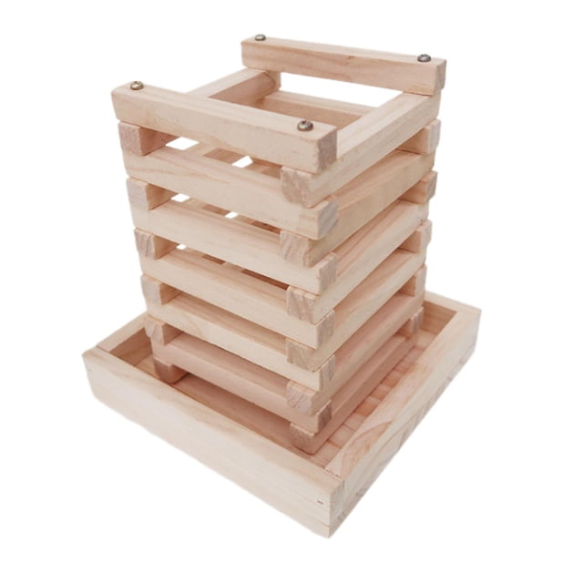 Alimentador de heno de conejo de madera, soporte de hierba para alimentación de alimentos, estante de heno para Chinchilla, conejillo de indias,