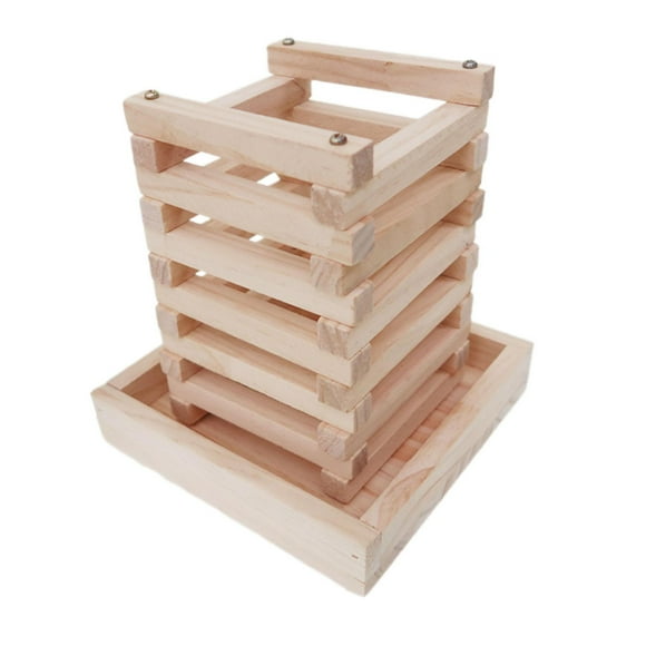 Comedero de heno de madera para conejos, soporte para heno, estante para pasto, estante para heno multifuncional, pesebre para alimentación de aliment