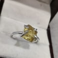 thumbnail image 5 of Natural Citrine Ring, Rough Citrine Gemstone Ring, November Birthstone, Prong Band, 925 Sterling Silver, Womens Ring, Christmas, Thanksgiving, Handmade, Statement Jewelry, Rough Gemstone Jewelry, 5 of 6
