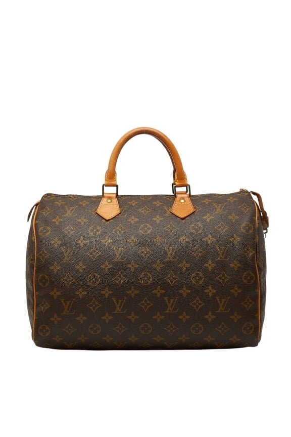 Pre-Owned Louis Vuitton Monogram Speedy 35 Handbag/Boston Bag/Travel Bag M41524 Brown Leather...