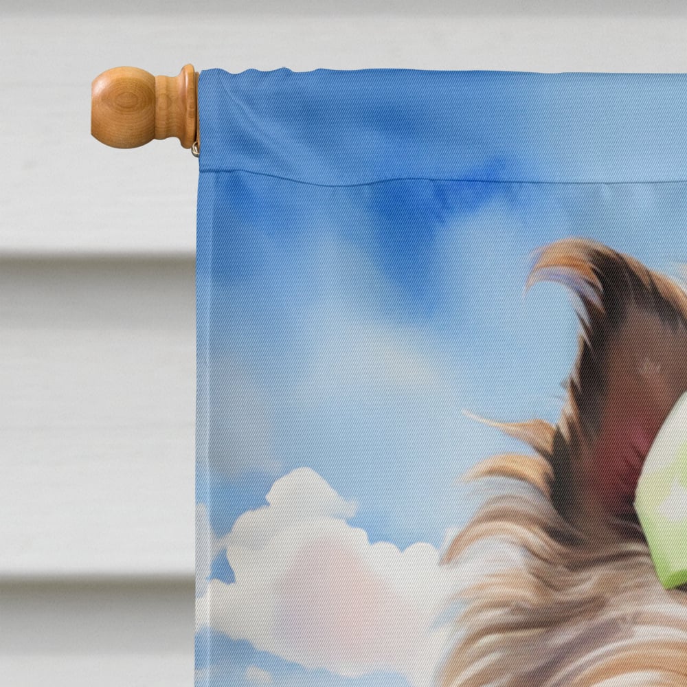 Brussels Griffon Easter Egg Hunt House Flag 28 in x 40 in