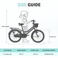thumbnail image 4 of Couleurs Multiples, Vélo pour Filles avec Panier pour Enfants de 7 à 10 Ans, Roue de 20 Pouces, Roues Stabilisatrices Non Incluses, 4 of 6