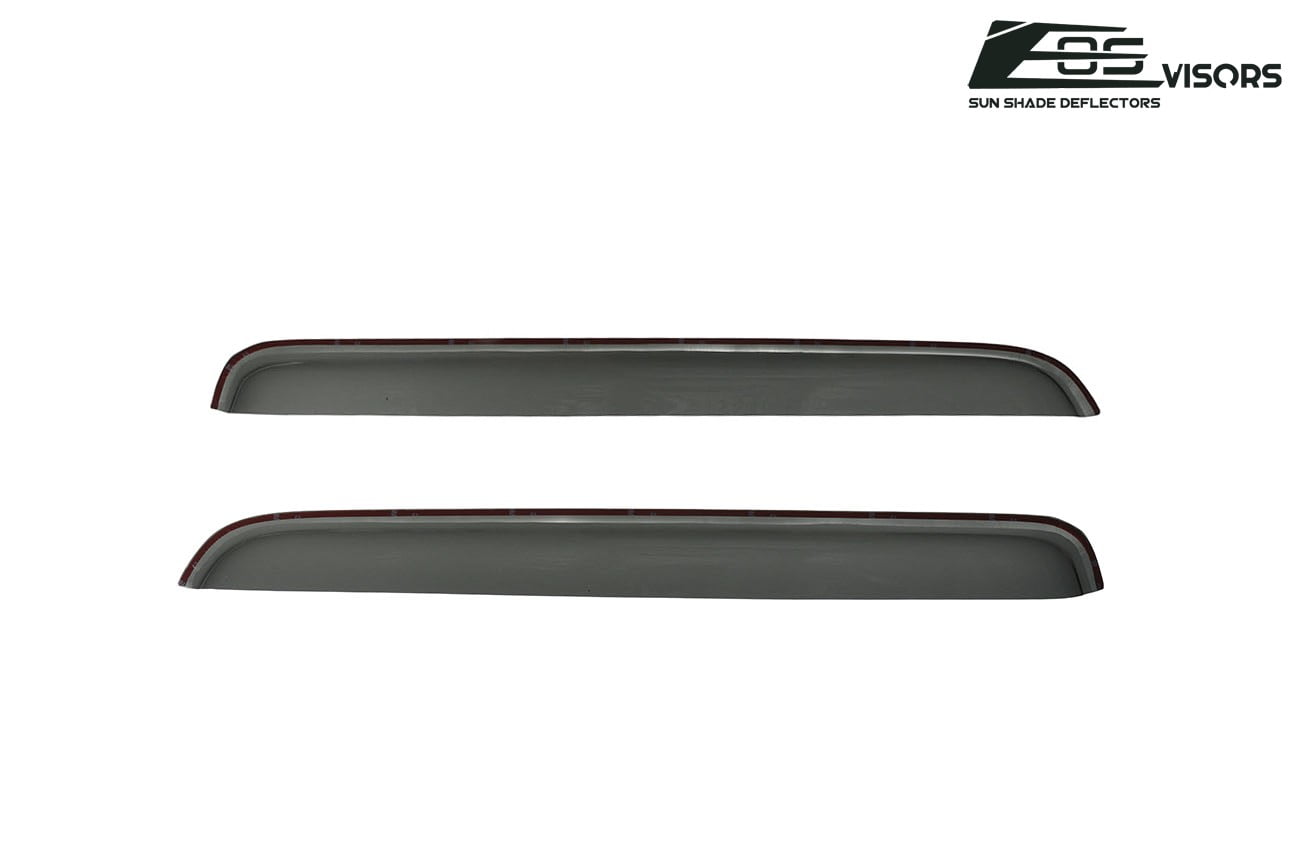 Extreme Online Store for 2007-2021 Toyota Tundra Crew Max | EOS Visors in-Channel Style Smoke Tinted Side Window Vents Rain Guard Deflectors