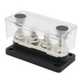 thumbnail image 4 of Mistaha High Amperage 4-Way 3/8 300A Large Current Black Busbar with Cover for Customizing Vehicles - Maximum 48V DC Voltage - Nylon/Glass Fiber/PC Material - Plate with Nickel Copper - 103*50*55mm, 4 of 5