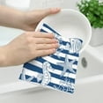 thumbnail image 2 of Blue Kitchen Towels Decorative set of 2, Soft Absorbent Reusable Dish towels for Kitchen Drying,Tea Towels for Baking Cooking Dishcloth Farmhouse Sea Coral Seahorse Nautical Hand Towels Set 16"x24", 2 of 5