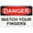 Warning Sign 4, variant on Metal Sign, Danger Sign - WATCH YOUR FINGERS, Waterproof, Fade and Scratch Resistant, safety signs, equipment Warning signs, etc