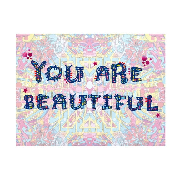 Canvas Wall Art - Dean Russo 'You Are Beautiful' Wall Art for Living Room, Bedroom, or Office Décor by Trademark Fine Art - 19 x 14 Inches